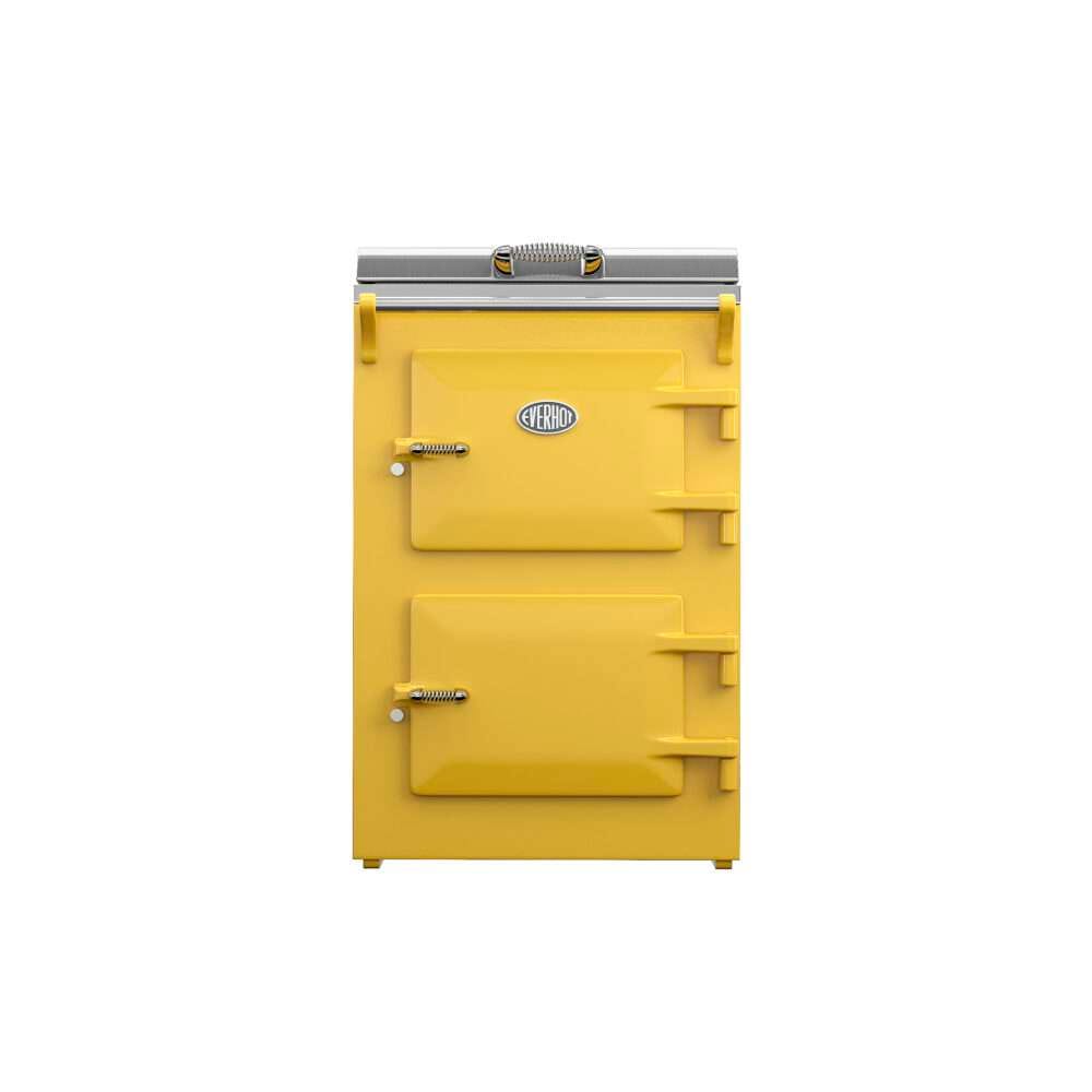 Everhot 60 range cooker in mustard yellow