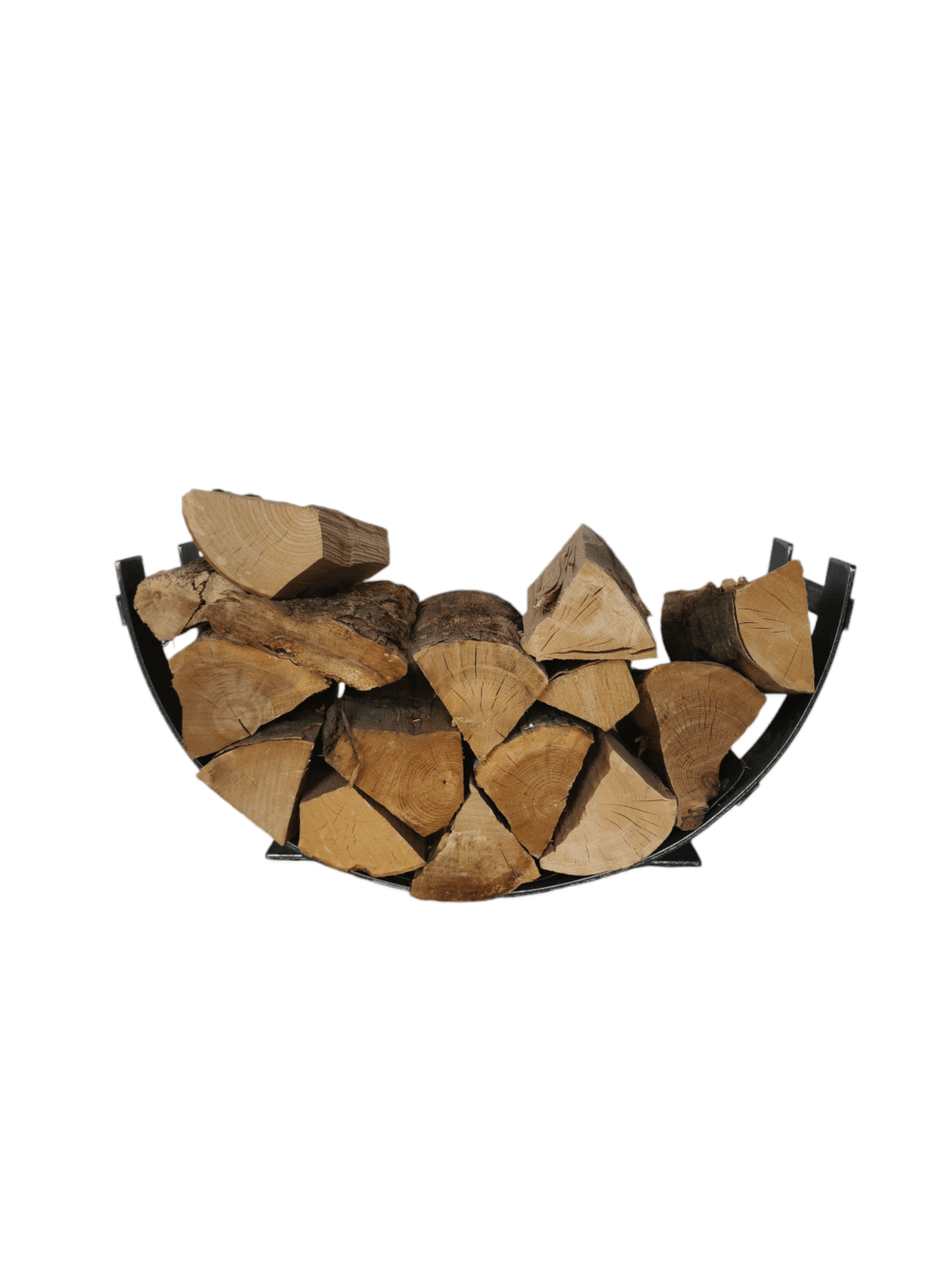 Solid steel Log Crescent