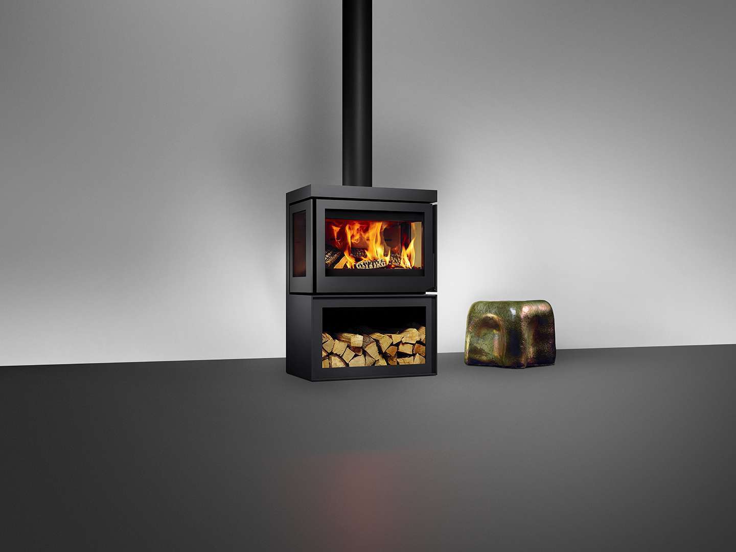 Barbas Box Panorama 65 wood burning stove